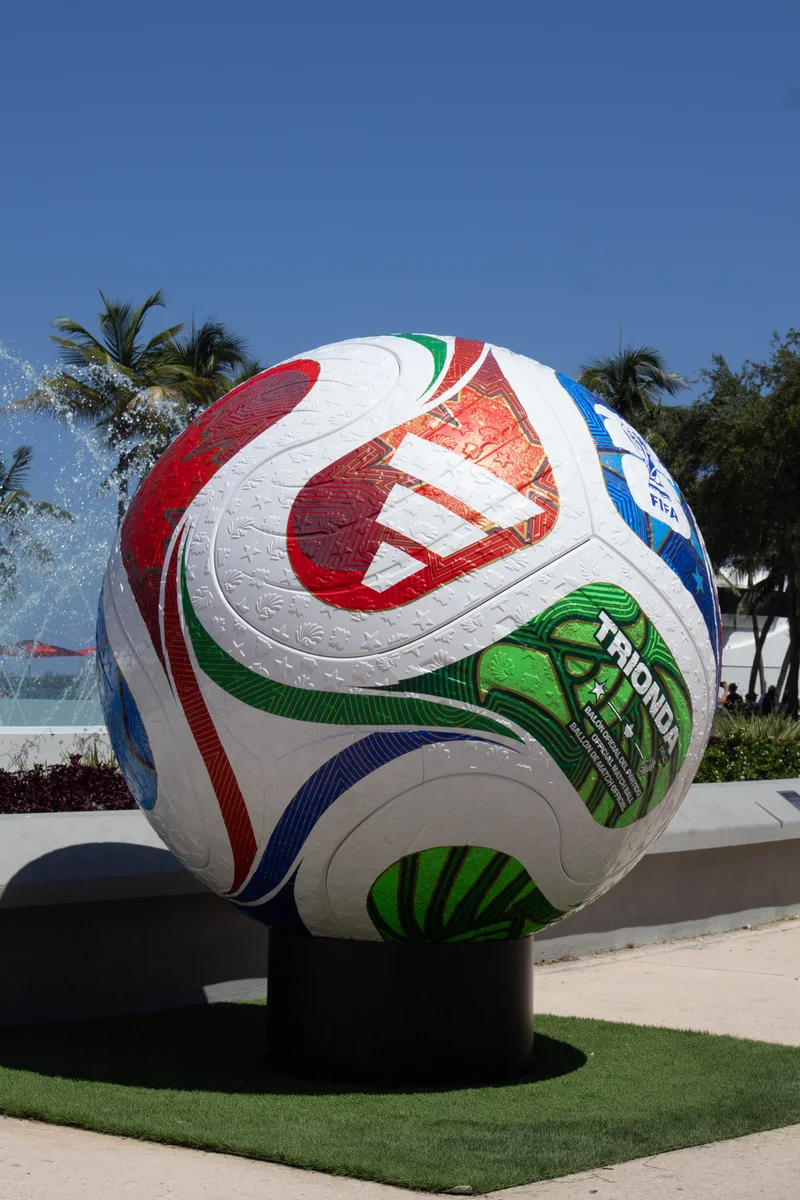 Official FIFA World Cup 26 match ball on display at Fan Festival Miami